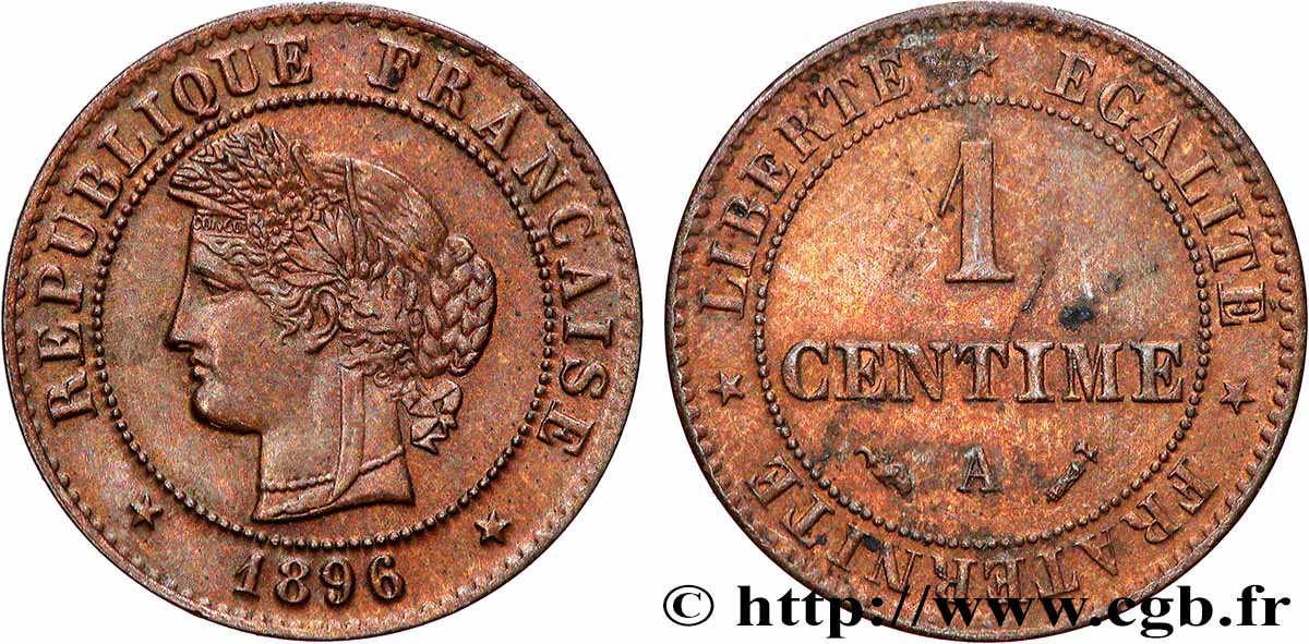 1 centime Cérès 1896 Paris F.104/23 MS 
