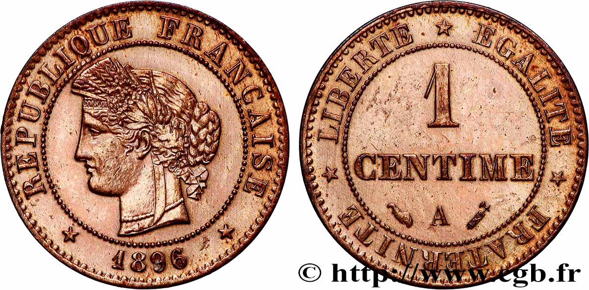 1 centime Cérès 1896 Paris F.104/23 MS 