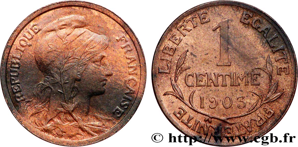 1 centime Daniel-Dupuis 1903 Paris F.105/8 VZ 