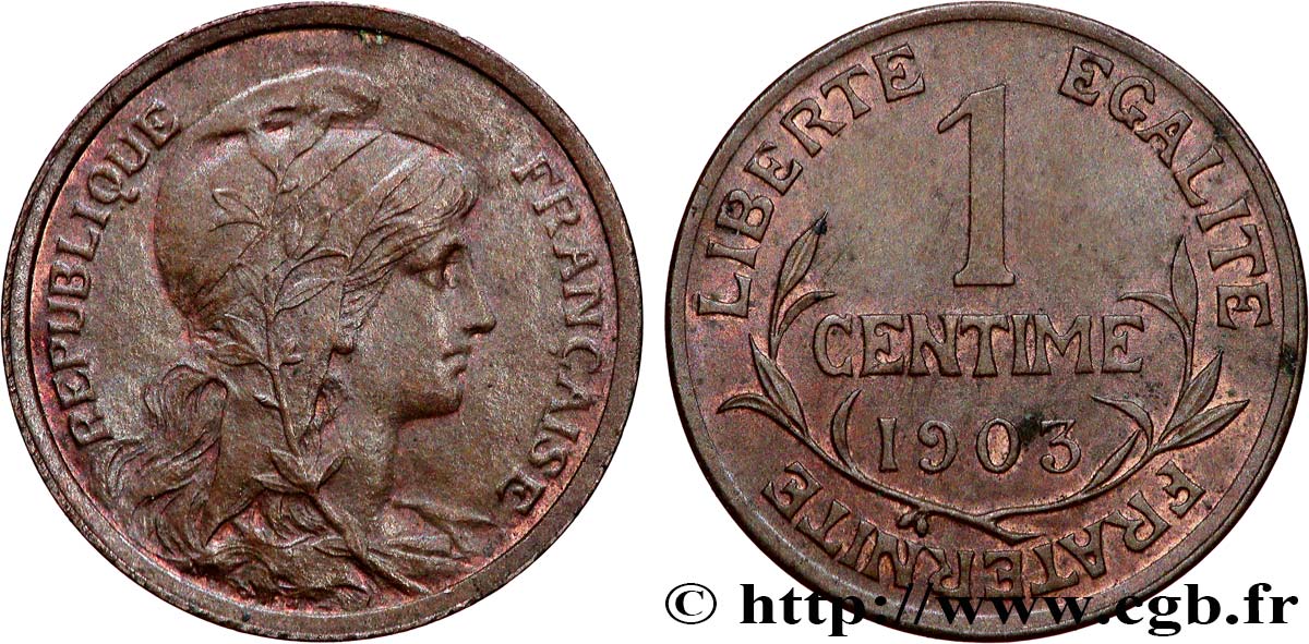 1 centime Daniel-Dupuis 1903 Paris F.105/8 SPL 