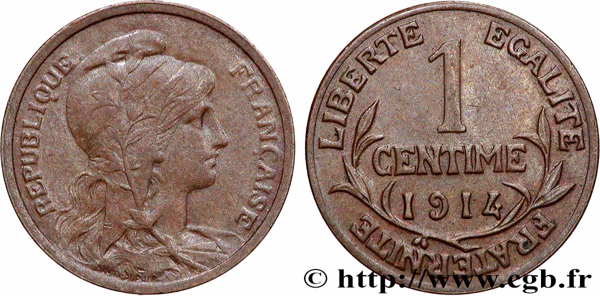 1 centime Daniel-Dupuis 1916 Paris F.105/17 TTB+ 