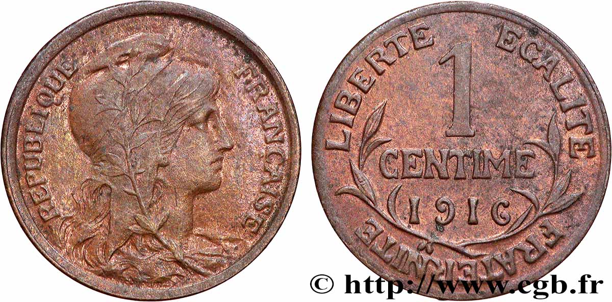 1 centime Daniel-Dupuis 1916 Paris F.105/17 TTB+ 