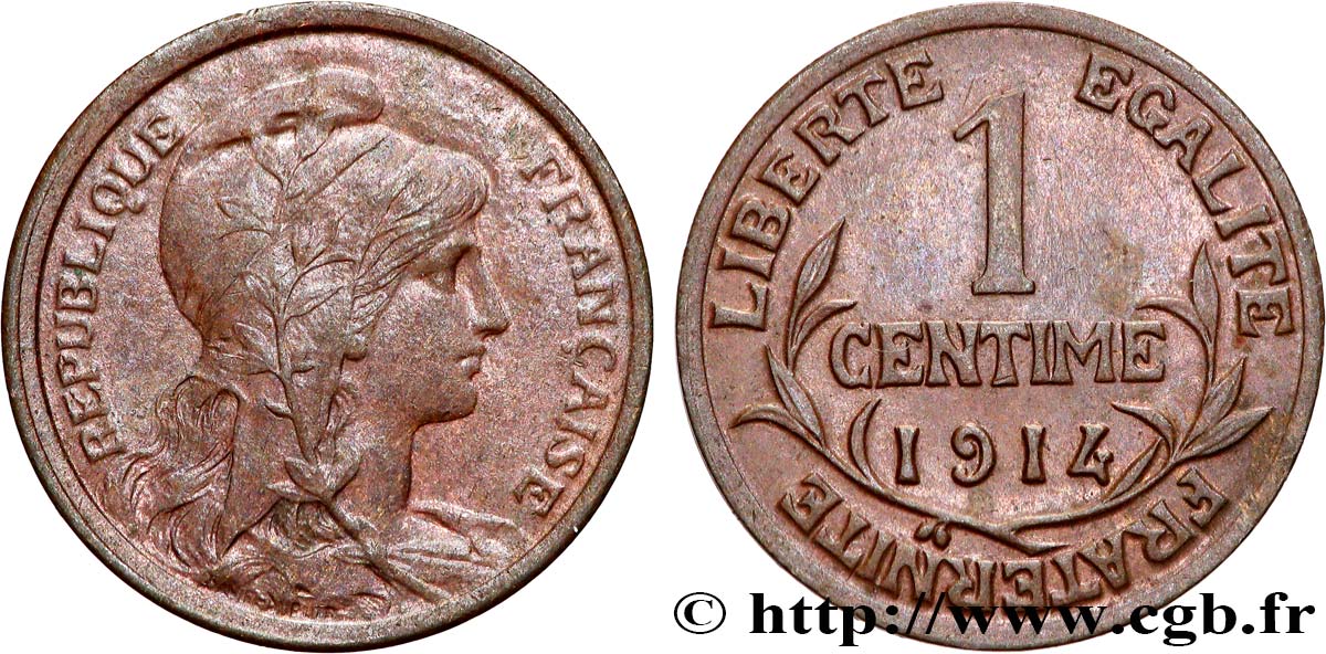 1 centime Daniel-Dupuis 1916 Paris F.105/17 AU 