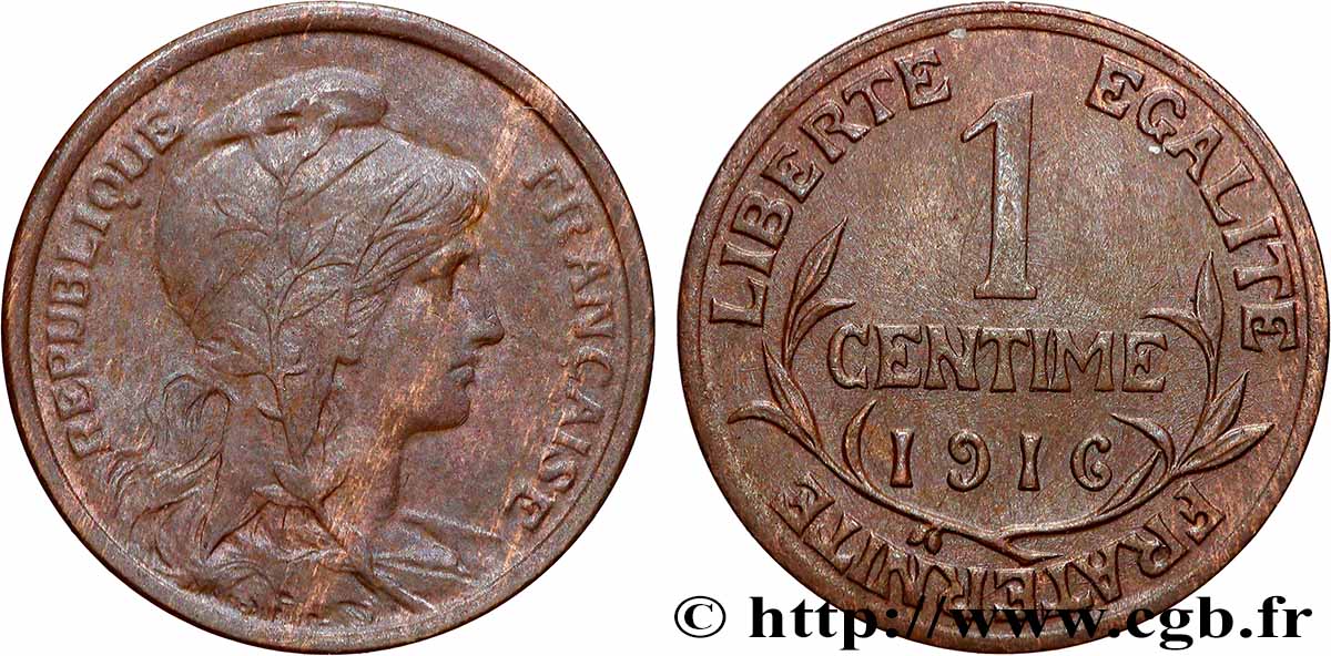 1 centime Daniel-Dupuis 1916 Paris F.105/17 AU 