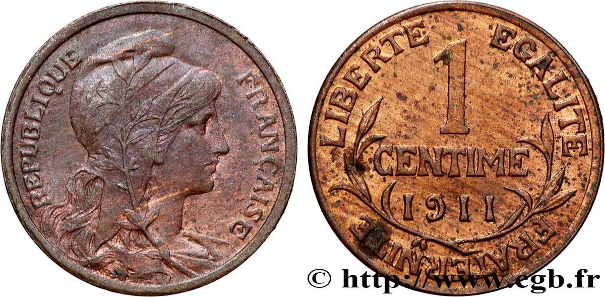 1 centime Daniel-Dupuis 1911 Paris F.105/13 MS 