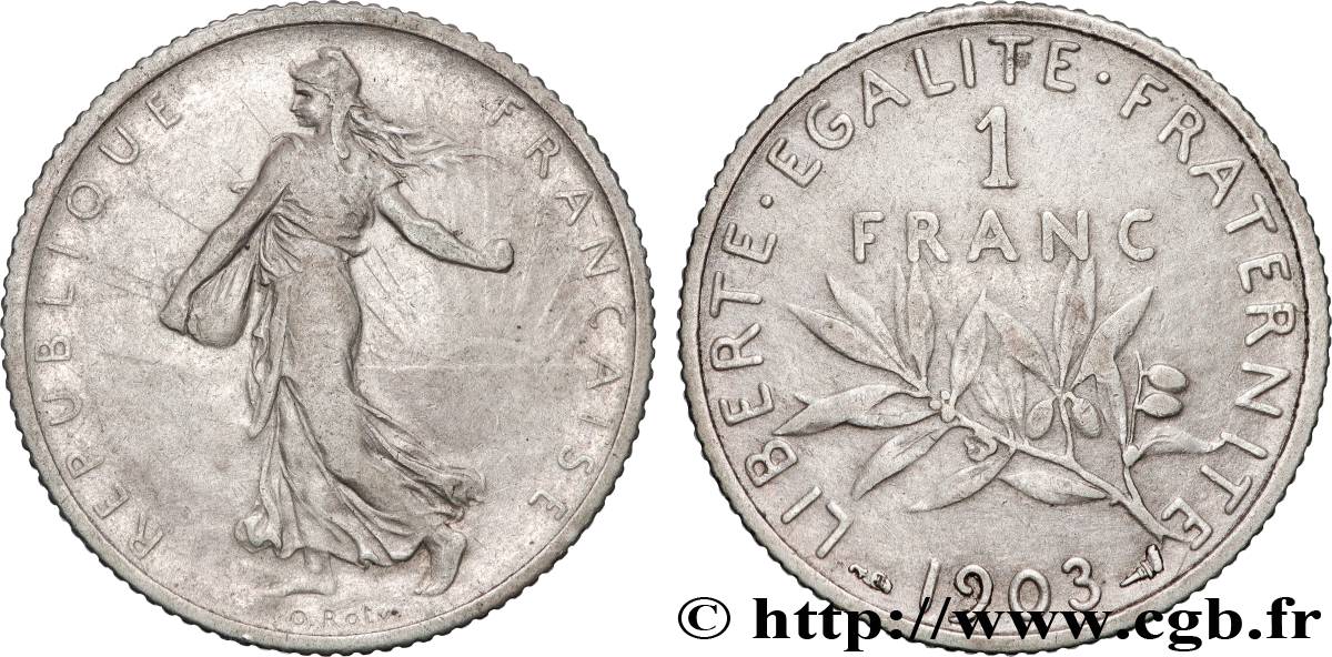1 franc Semeuse 1903 Paris F.217/8 TB+ 