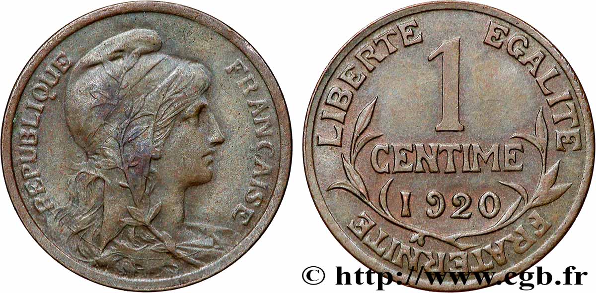 1 centime Daniel-Dupuis 1920  F.105/19 AU 