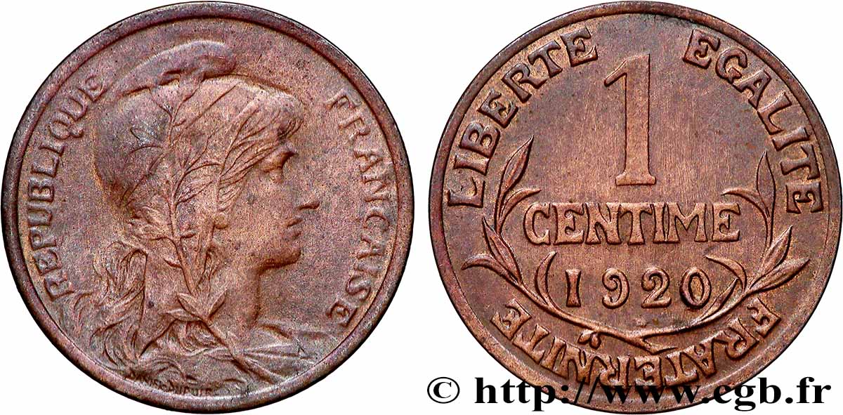 1 centime Daniel-Dupuis 1920  F.105/19 AU 