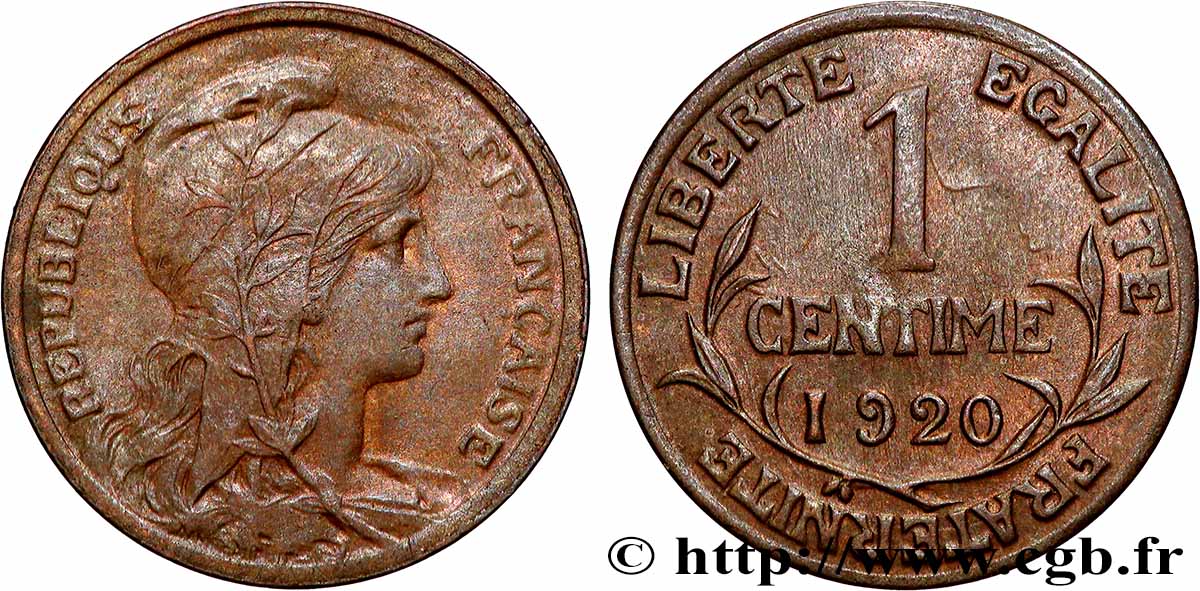 1 centime Daniel-Dupuis 1920  F.105/19 MS 