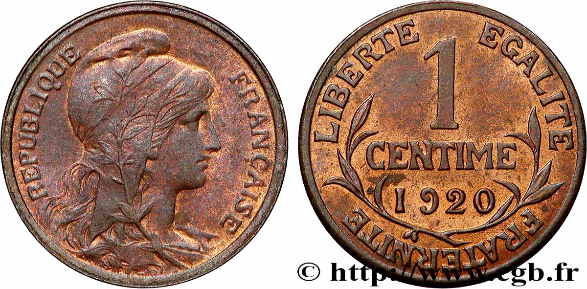 1 centime Daniel-Dupuis 1920  F.105/19 MS 
