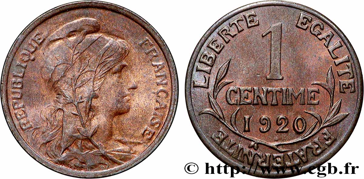 1 centime Daniel-Dupuis 1920  F.105/19 SUP+ 