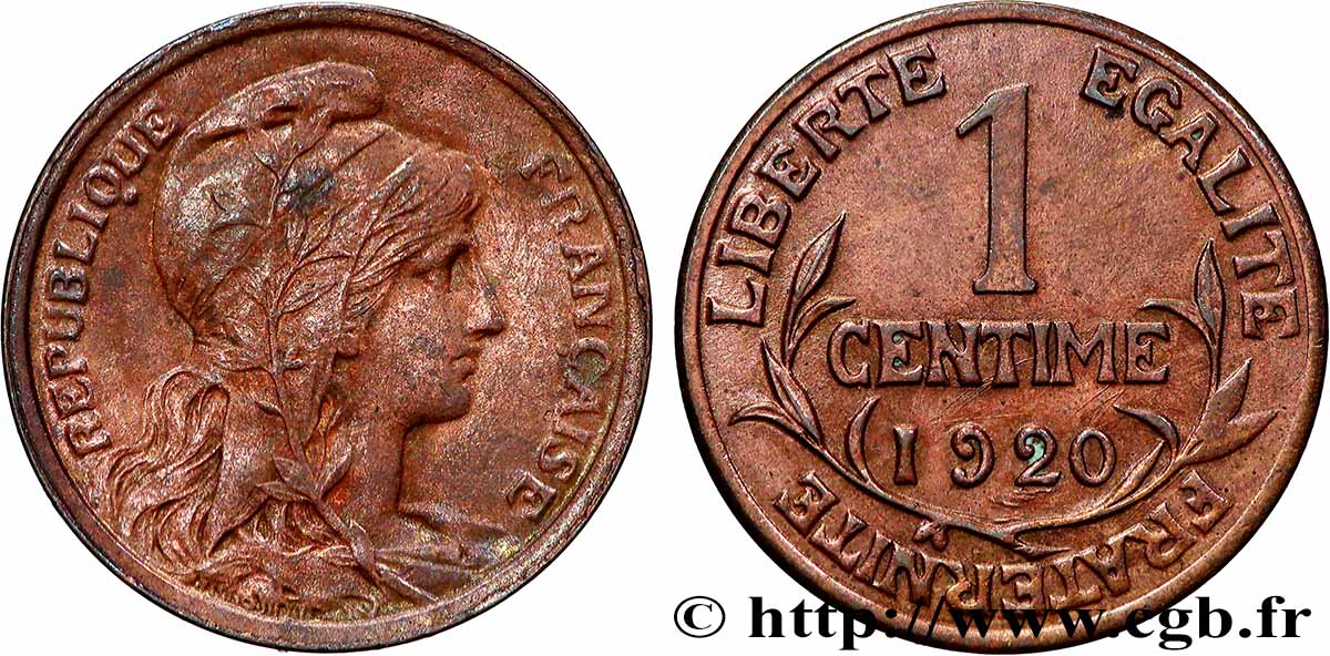 1 centime Daniel-Dupuis 1920  F.105/19 MS 