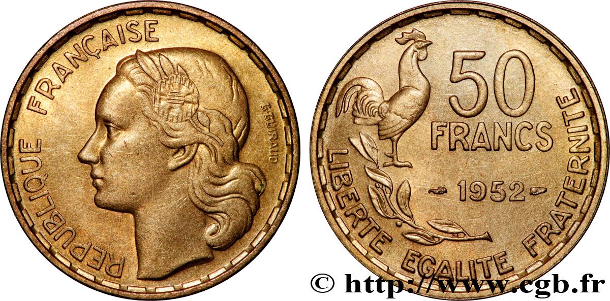 50 francs Guiraud 1952  F.425/8 MS62 