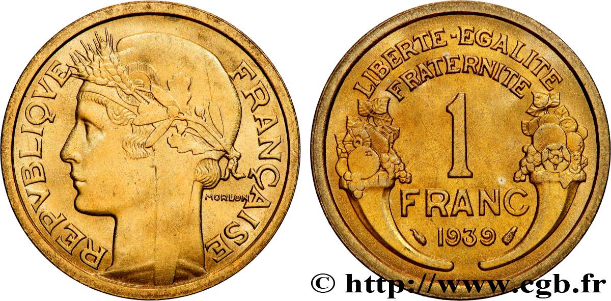 1 franc Morlon 1939 Paris F.219/10 MS64 