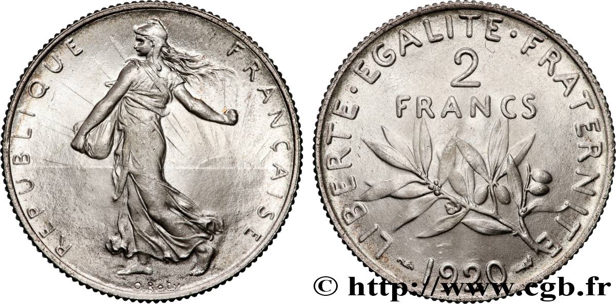 2 francs Semeuse 1920  F.266/22 MS64 