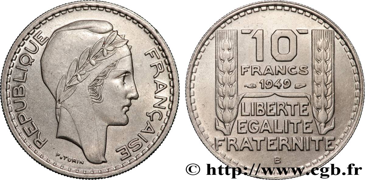 10 francs Turin, petite tête 1949 Beaumont-le-Roger F.362/7 SPL60 