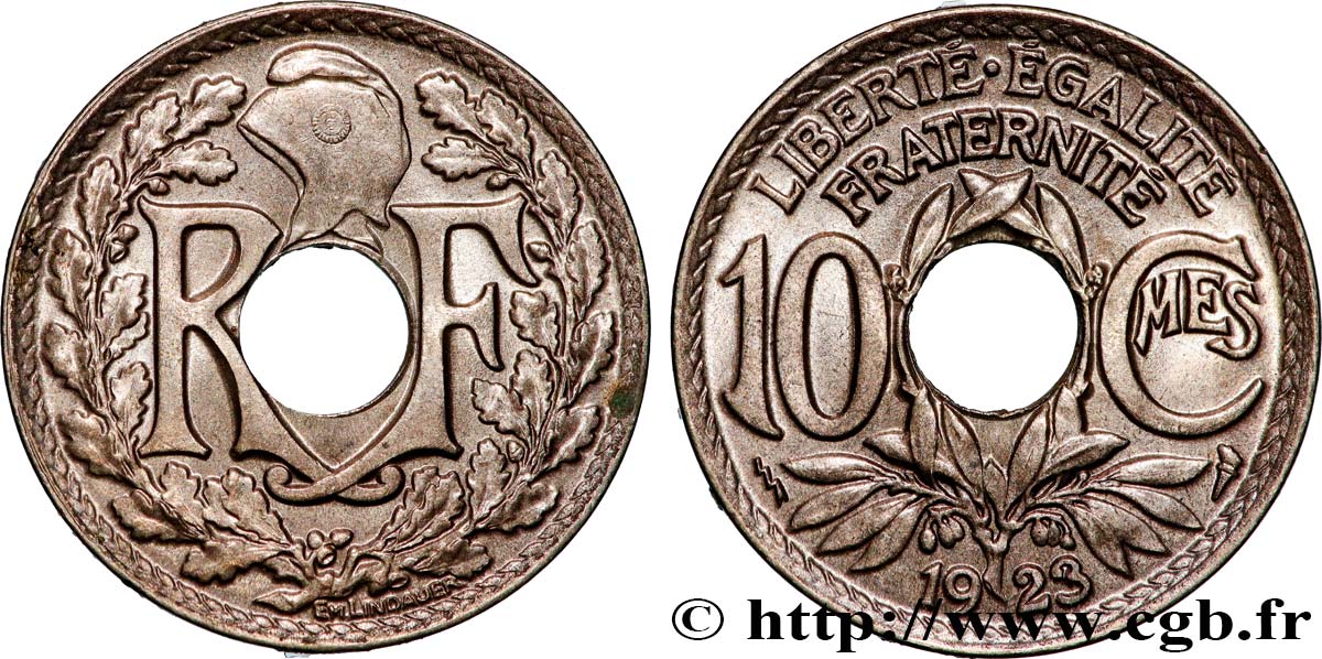 10 centimes Lindauer 1923 Poissy F.138/9 MS64 
