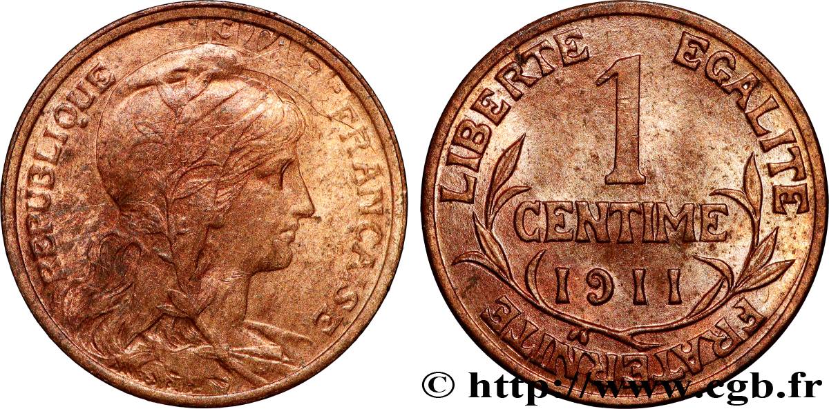 1 centime Daniel-Dupuis 1911 Paris F.105/13 MS60 