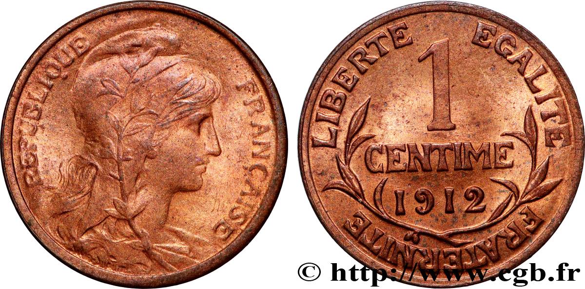 1 centime Daniel-Dupuis 1912  F.105/14 MS61 