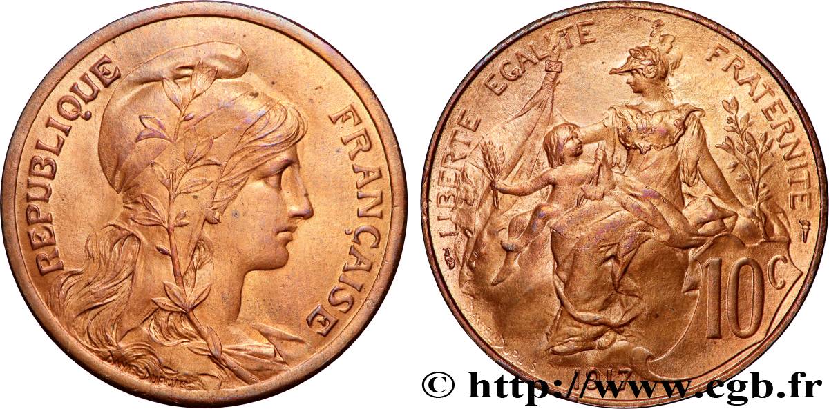10 centimes Daniel-Dupuis 1917  F.136/28 MS64 
