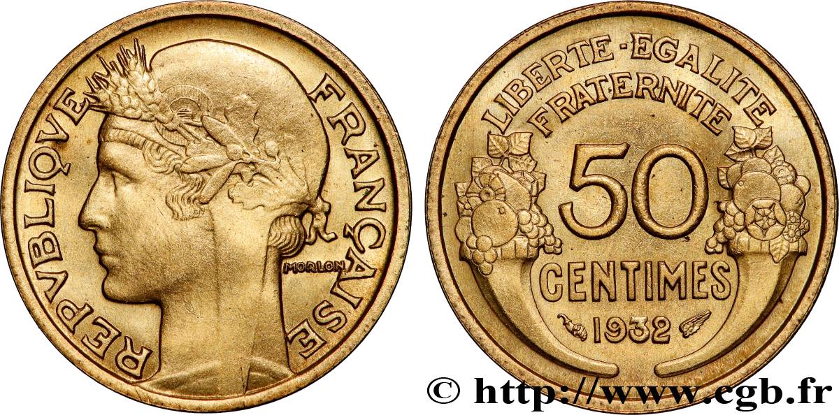 50 centimes Morlon 1932  F.192/9 SPL63 