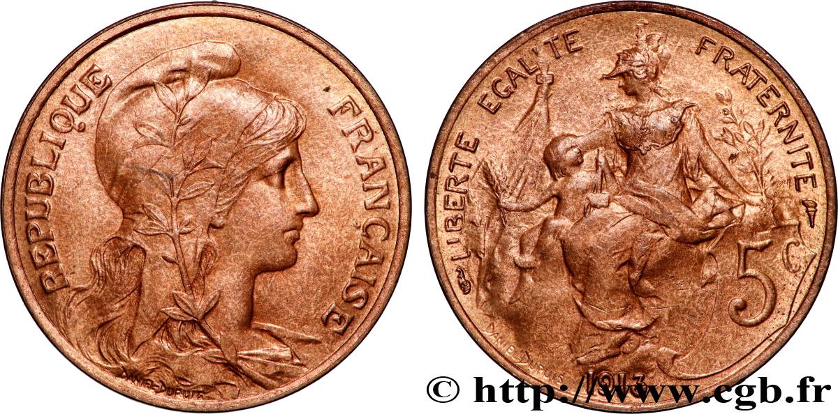 5 centimes Daniel-Dupuis 1913  F.119/25 MS 