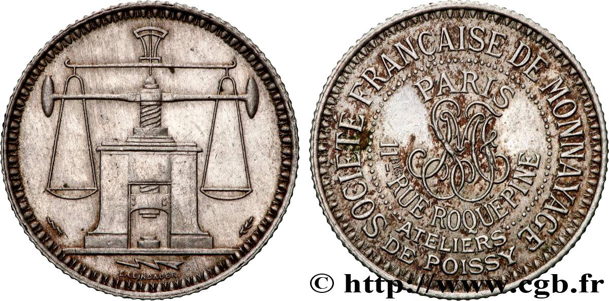 Essai de monnayage de Poissy, argent n.d. Poissy GEM.264 1 SUP 