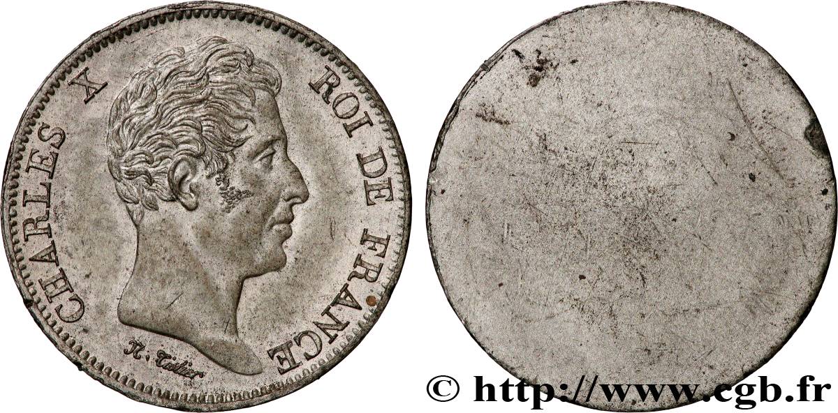 Essai uniface d’avers de 40 francs par Tiolier n.d. Paris T.T.3062 3 SUP+ 