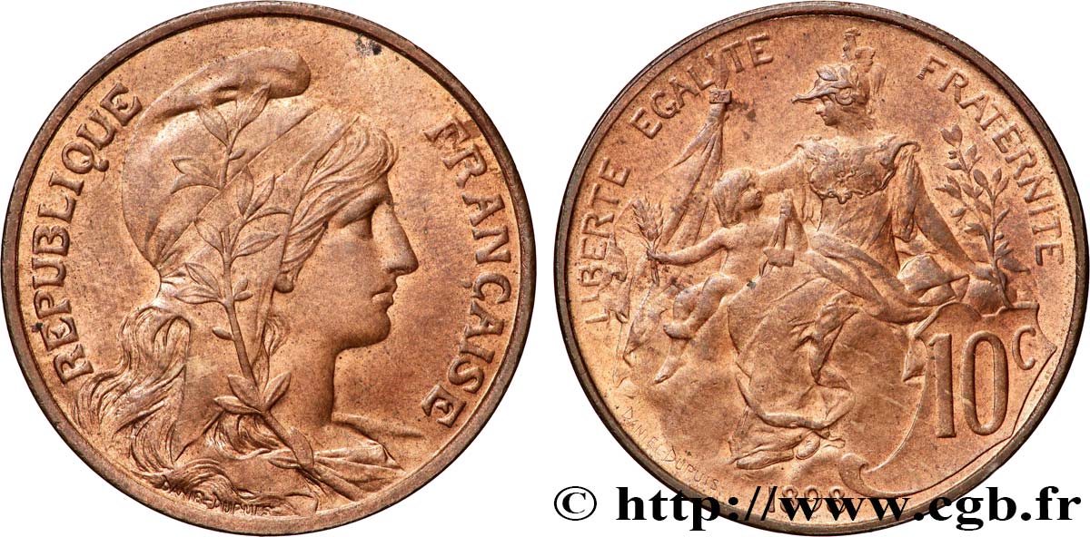 10 centimes Daniel-Dupuis 1898  F.136/5 MS63 