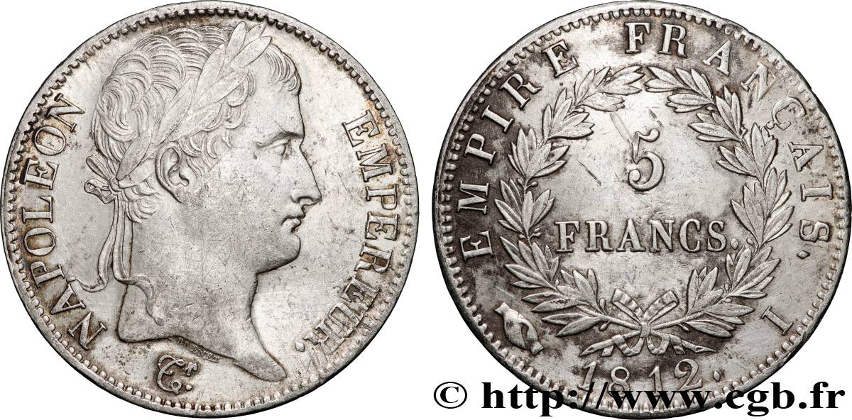 5 francs Napoléon Empereur, Empire français 1812 Limoges F.307/46 BB 