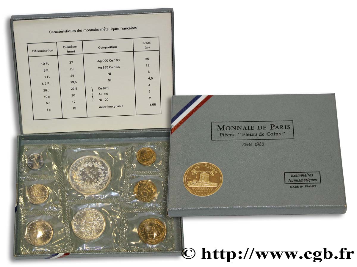Boîte Fleur de Coins 1972 Paris F.5000/13 ST70 