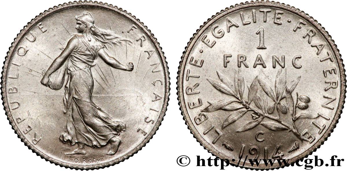 1 franc Semeuse 1914 Castelsarrasin F.217/20 MS63 