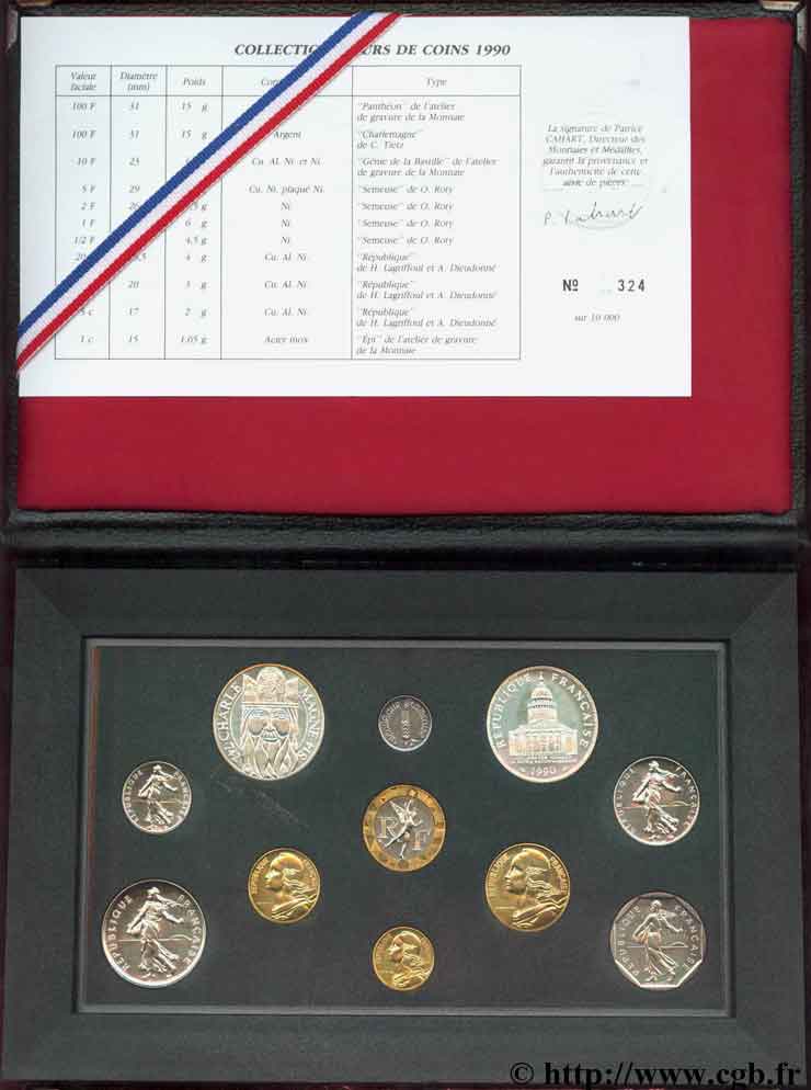 Boîte Fleur de Coins 1990 Paris F.5000/50 MS 
