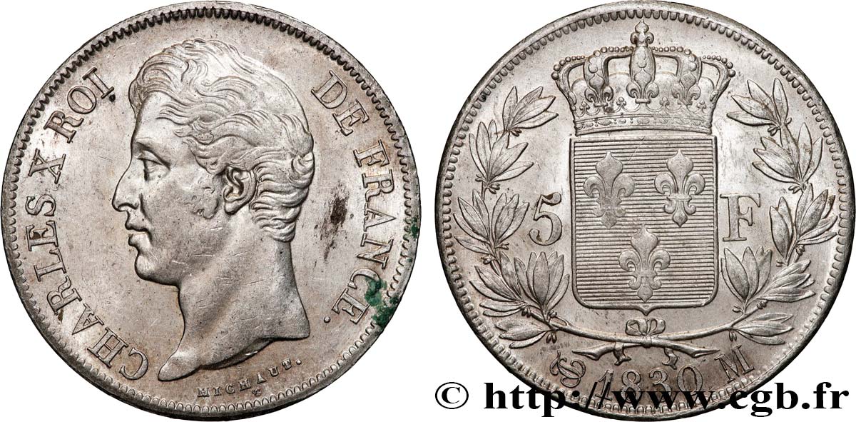 5 francs Charles X, 2e type 1830 Toulouse F.311/48 AU 