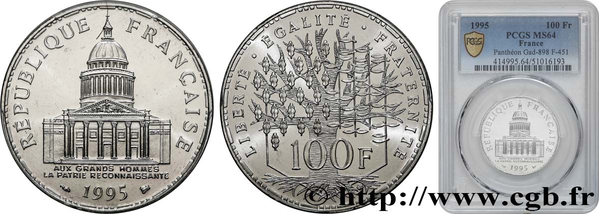 100 francs Panthéon 1995  F.451/16 SPL64 PCGS