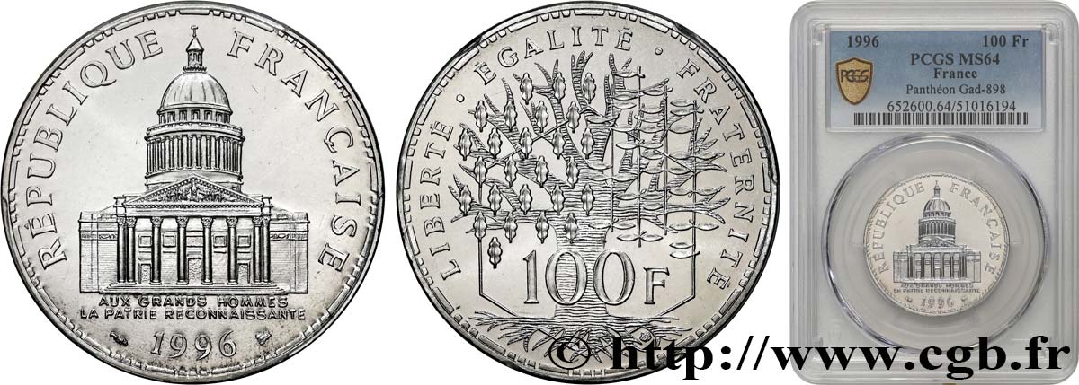 100 francs Panthéon 1996  F.451/18 MS64 PCGS