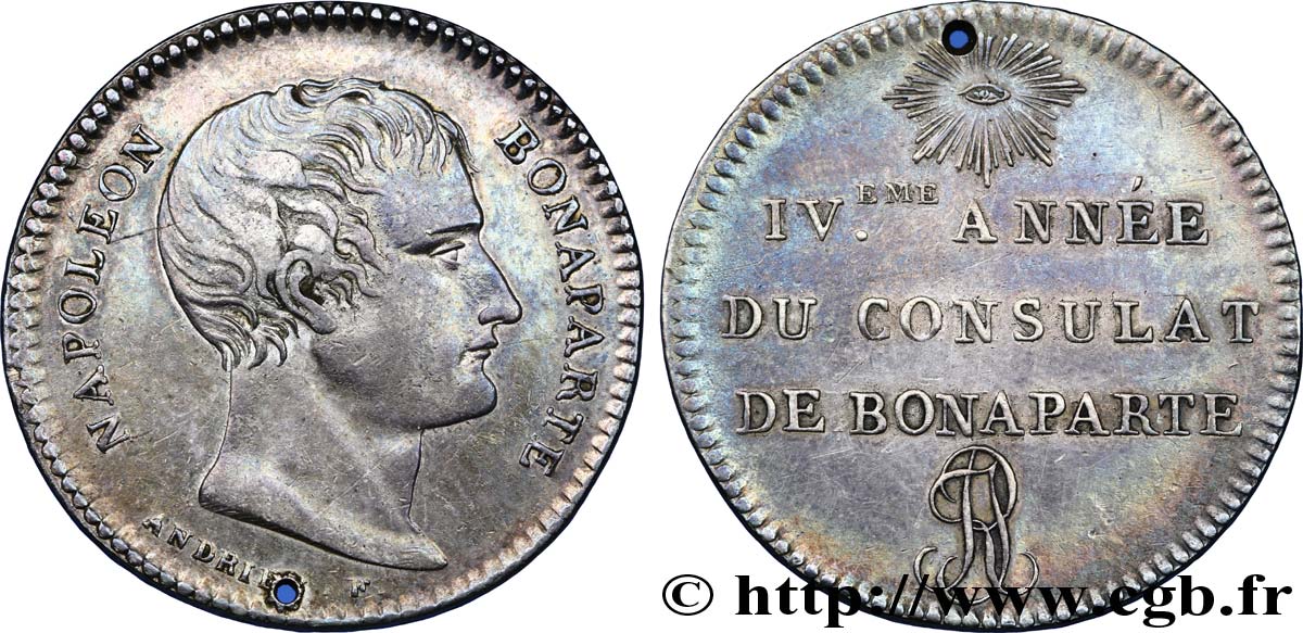 Module de 1 franc, essai d&nbsp;Andrieu n.d. Paris VG.1252  TTB50 