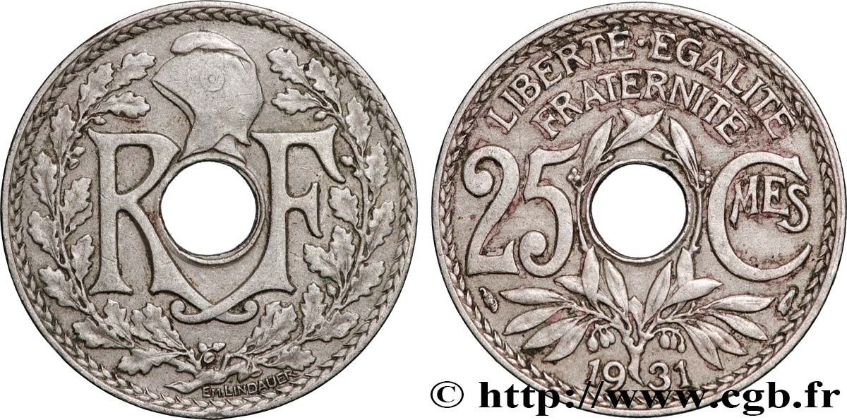 25 centimes Lindauer  1931  F.171/15 q.SPL 