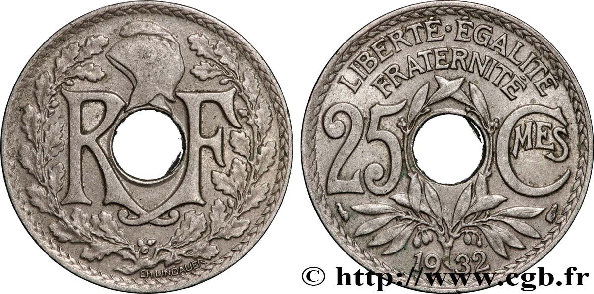 25 centimes Lindauer 1932  F.171/16 XF 
