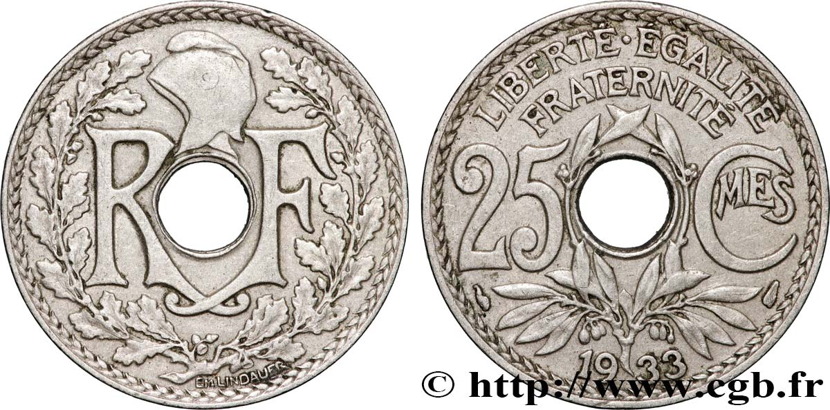25 centimes Lindauer 1933  F.171/17 q.SPL 