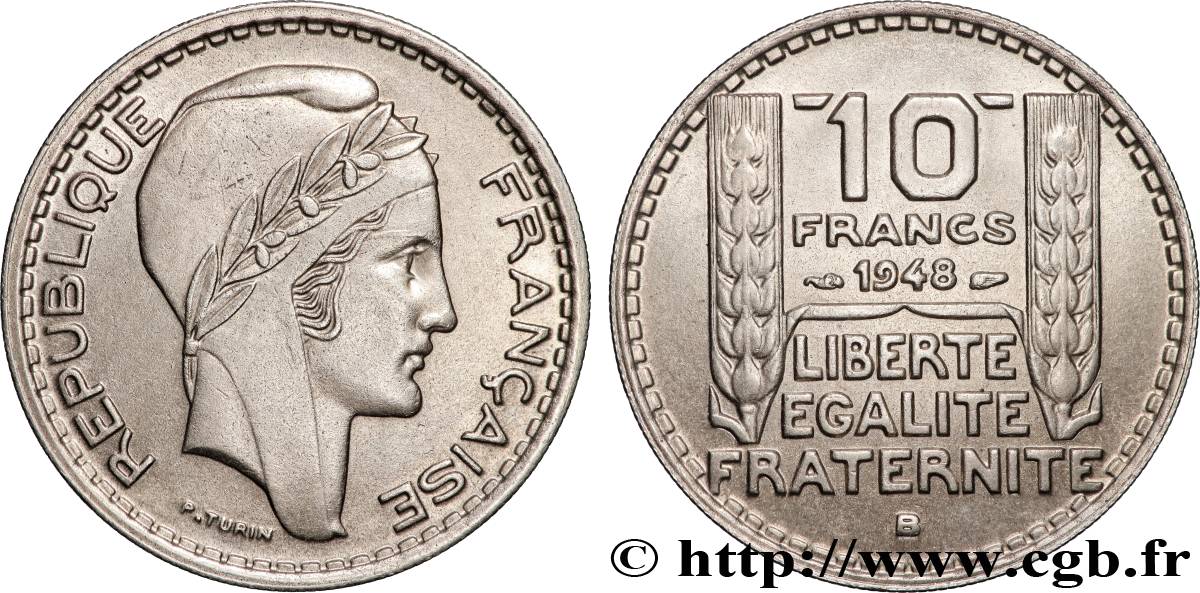10 francs Turin, petite tête 1948 Beaumont-Le-Roger F.362/4 MS62 