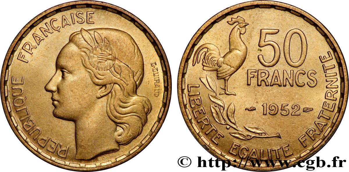50 francs Guiraud 1952  F.425/8 MS63 