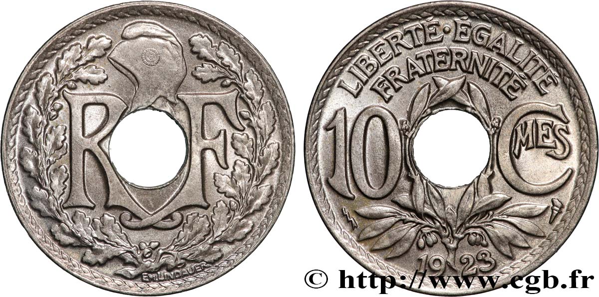 10 centimes Lindauer 1923 Poissy F.138/9 MS64 