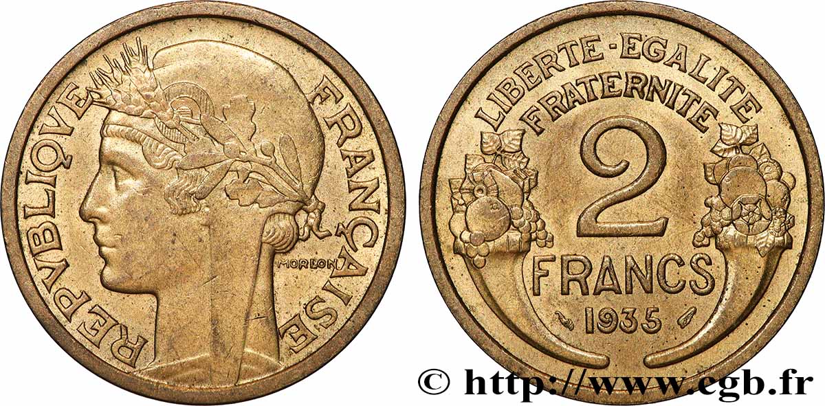 2 francs Morlon 1935  F.268/8 SUP60 