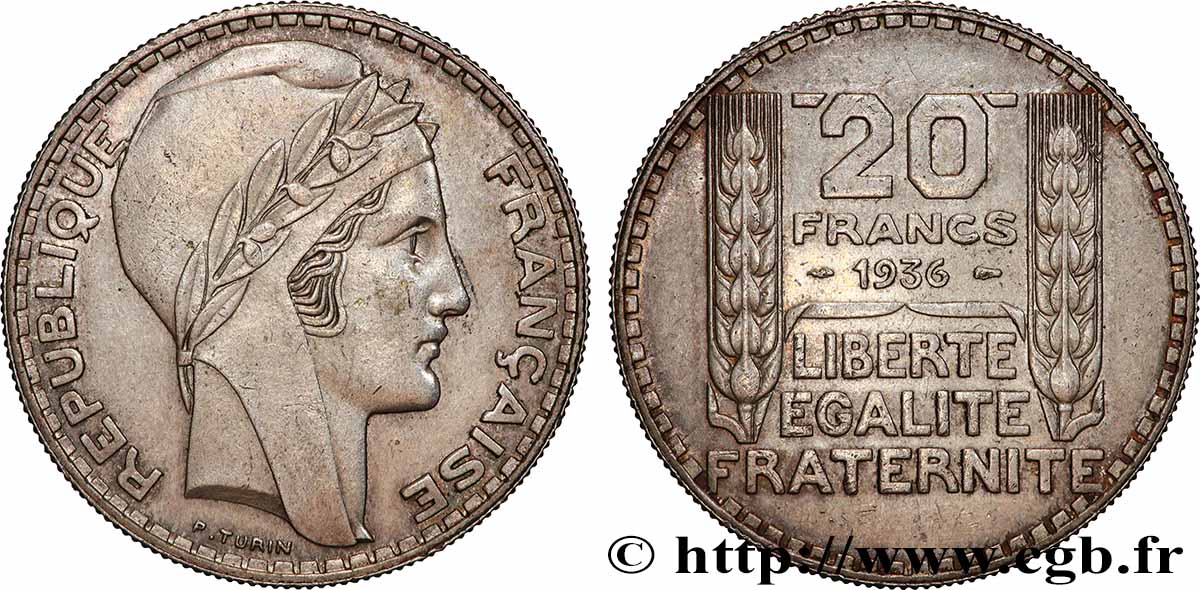 20 francs Turin 1936  F.400/7 TTB+ 
