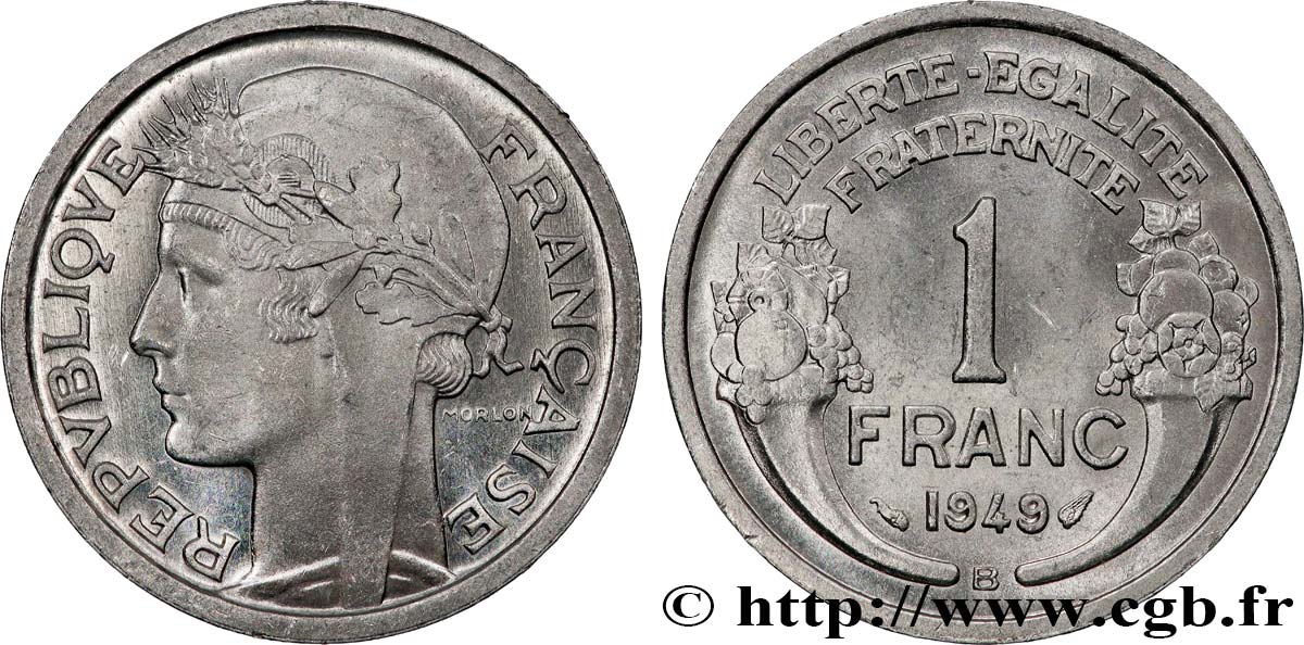 1 franc Morlon, légère 1949 Beaumont-Le-Roger F.221/16 MS62 