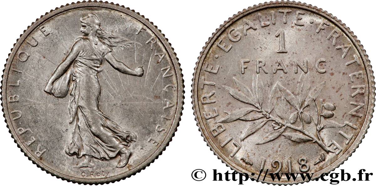 1 franc Semeuse 1918 Paris F.217/24 SUP62 