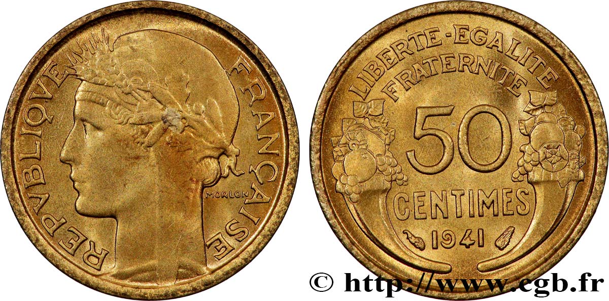 50 centimes Morlon 1941  F.192/18 MS64 