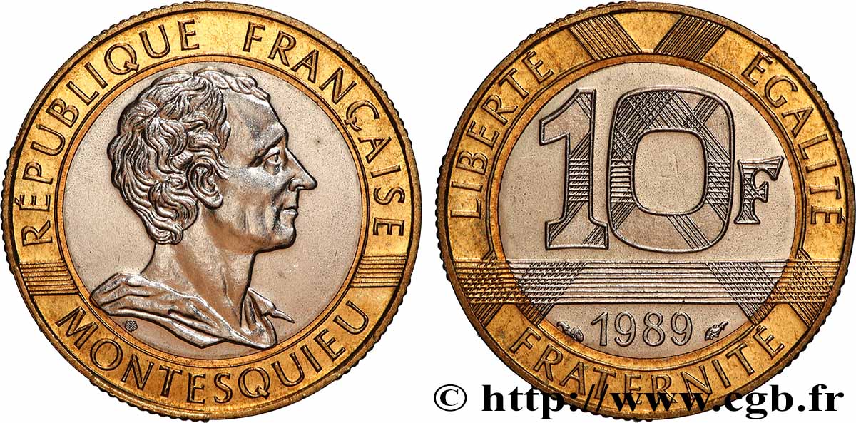 10 francs Montesquieu 1989  F.376/2 FDC 