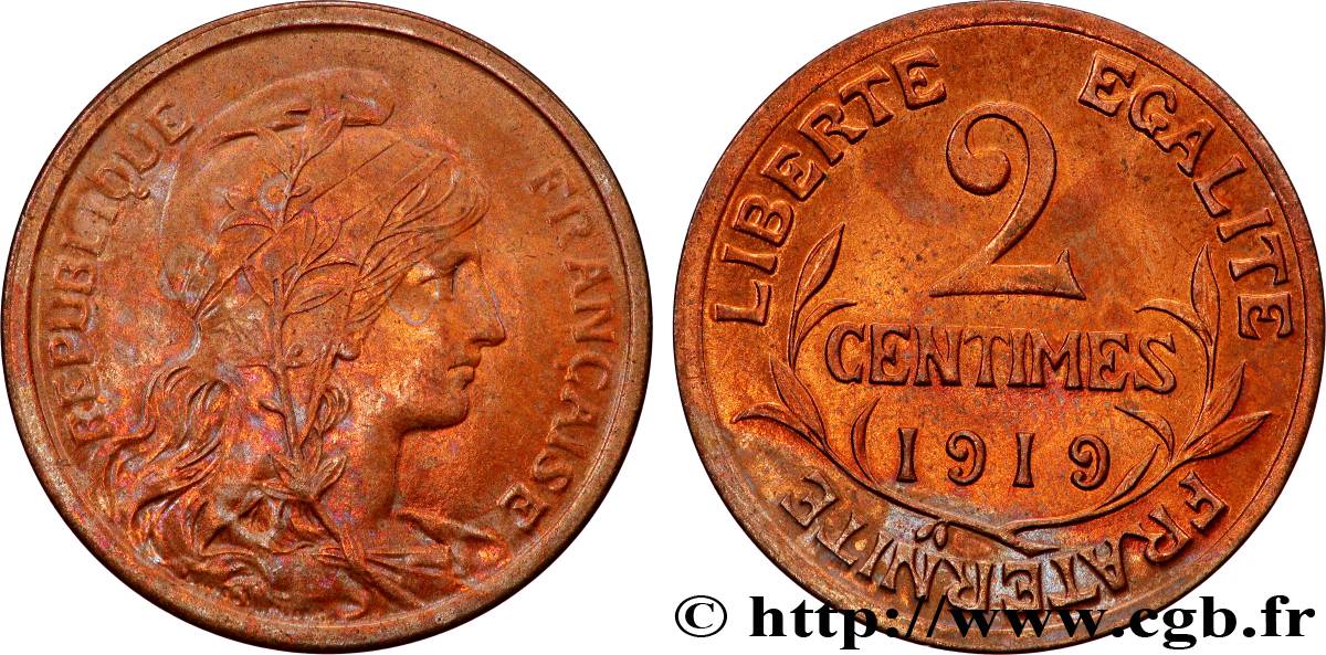 2 centimes Daniel-Dupuis 1919 Paris F.110/19 MS62 